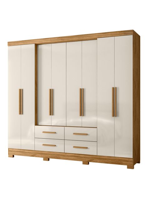 Clóset San Lorenzo 8 Puertas 4 Cajones Freijo Off White-2