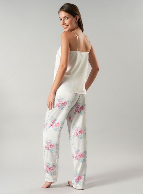 Set Pabilo con Pantalón Satín Print Flor-1