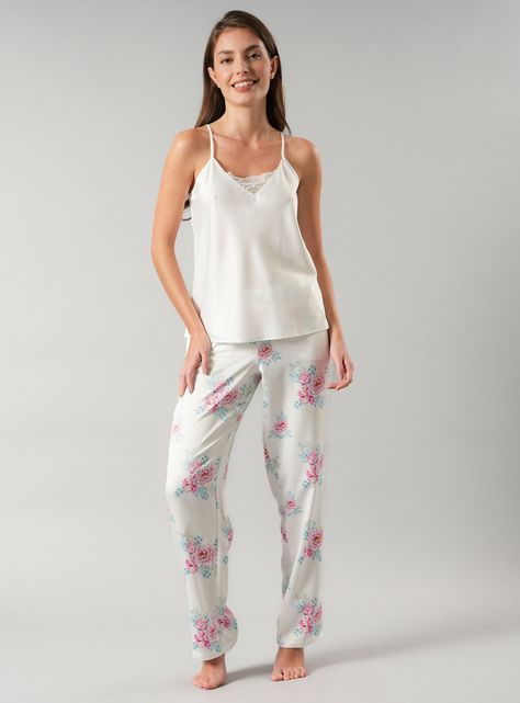Set Pabilo con Pantalón Satín Print Flor-0