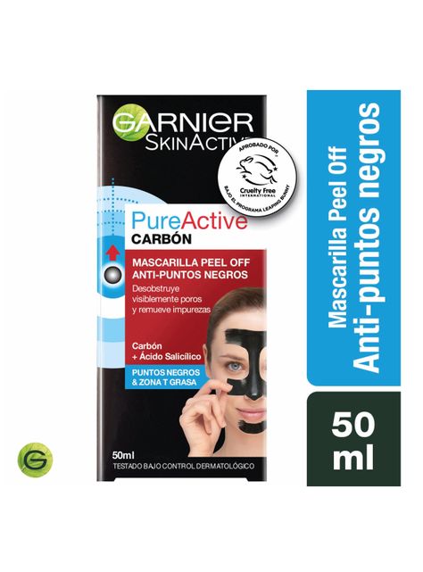Mascarilla Garnier Skin Active de Carbón Peel Off-0
