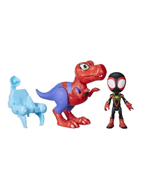 Figura de Acción Dino-Webs Spidey-Rex y Miles “Spin” Morales-2