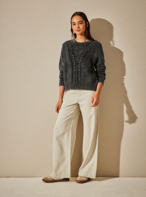 Sweater Teñido con Aplicación Metálica-4