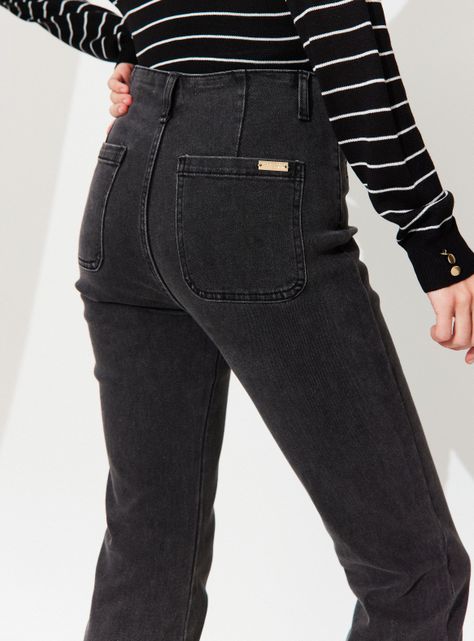 Jeans Wide Leg Botón y Cierre-3
