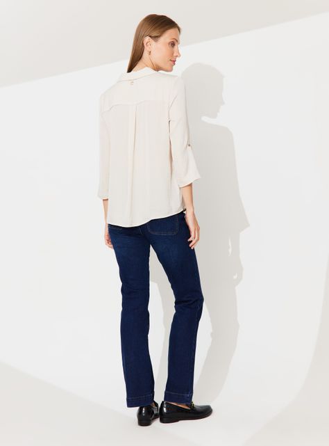 Blusa Satinada Manga Tres Cuartos-5