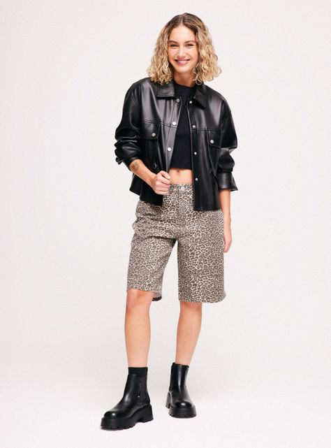 Chaqueta Biker Crop-4