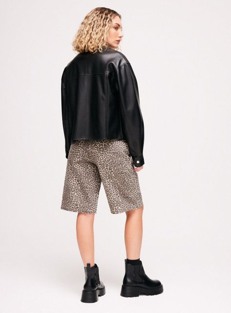 Chaqueta Biker Crop-5