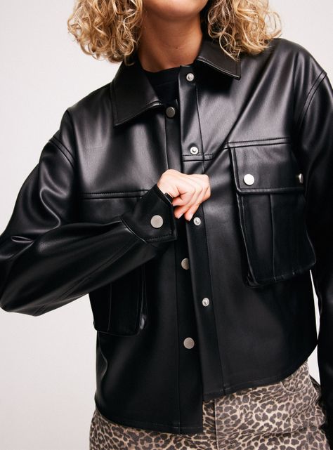 Chaqueta Biker Crop-3
