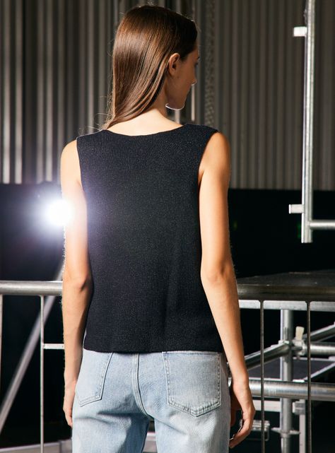 Polera Tejida Tipo Vest 4 Botones-1