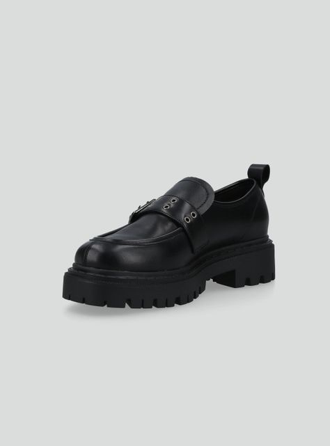 Zapato Casual Ojetillos Metálicos Plataforma y Track Mujer-2