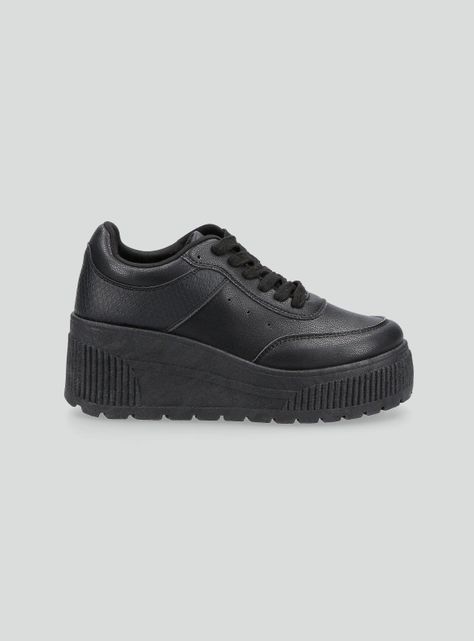 Zapatilla Urbana Diseño Cuña Plataforma Mujer-1