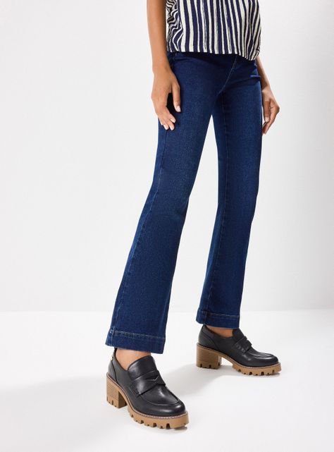 Mocasín Detalle de Máscara con Taco Recto Mujer-0