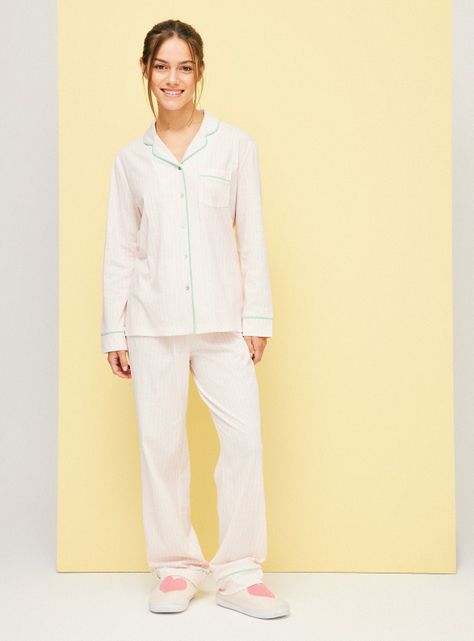 Pijama Camisero de Franela Full Print-4
