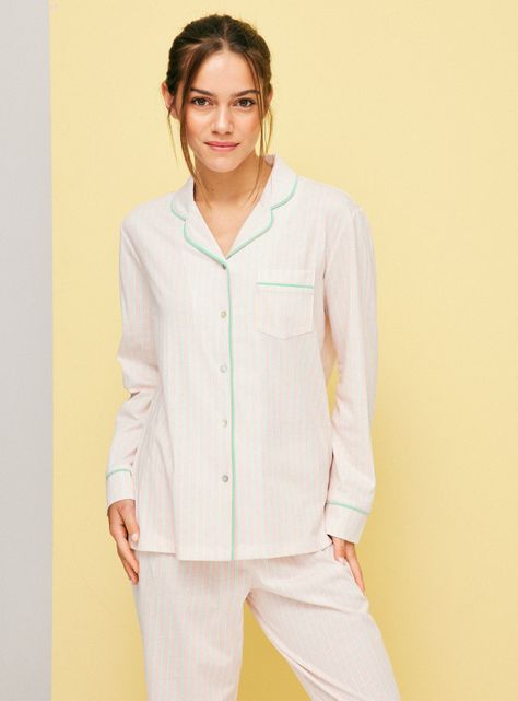 Pijama Camisero de Franela Full Print-0