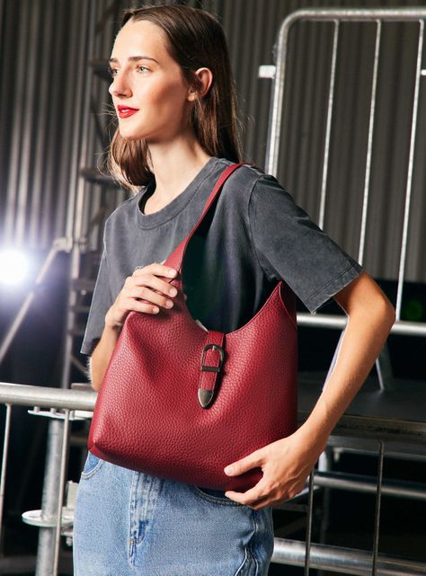 Cartera de Hombro Efecto Cuero-0