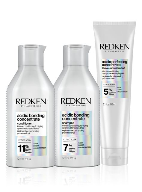 Set ABC Reparación Total Cabello Dañado Acidic Bonding Concentrate Shampoo 300ml + Acondicionador 300ml + Tratamiento Leave-In 150ml-0