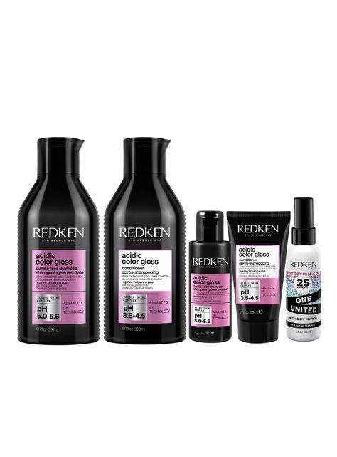 Set Brillo Intenso Cabello con Color Acidic Shampoo 300ml + 75 ml + Acond 300ml + 50ml + Spray 30ml-0