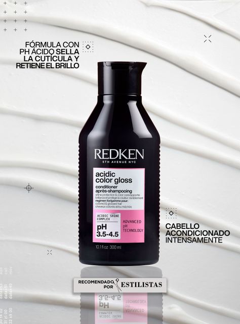 Set Brillo Intenso Cabello con Color Acidic Color Gloss Shampoo Sin Sulfatos 300ml + 75 ml + Acondicionador 300ml + 50ml + Spray One United 30ml-2