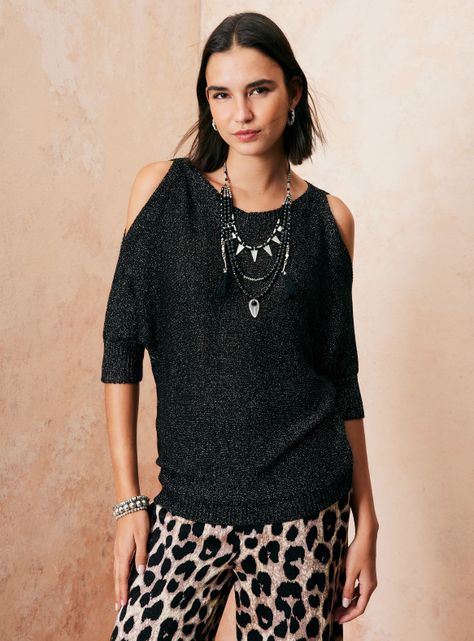 Sweater Abertura en Hombros-0