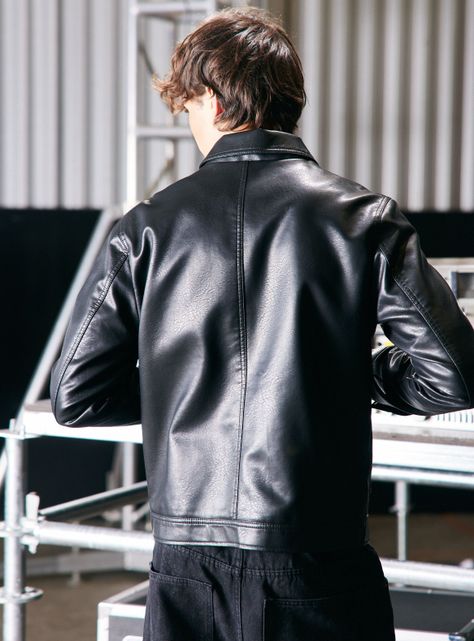 Chaqueta Look Cuero Relaxed Fit-1