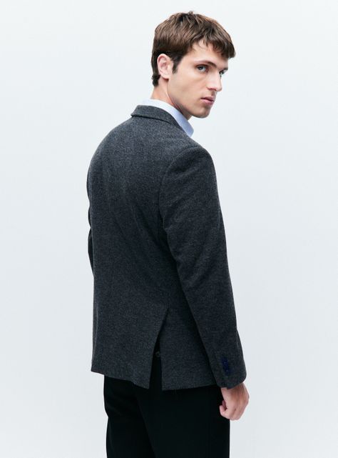 Vestón Recto Slim Fit Knit Texturado-1
