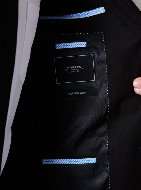 Traje Recto Lana Poliéster Liso Regular Fit-3