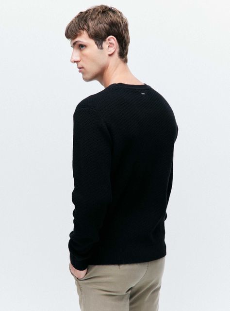 Sweater R-Neck tejido Texturado-1