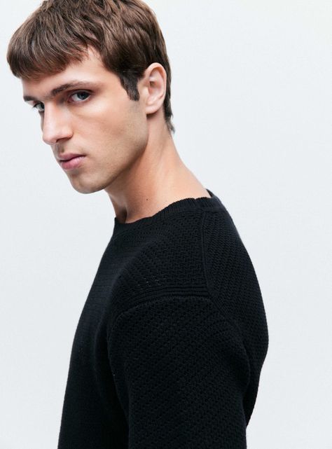Sweater R-Neck tejido Texturado-3