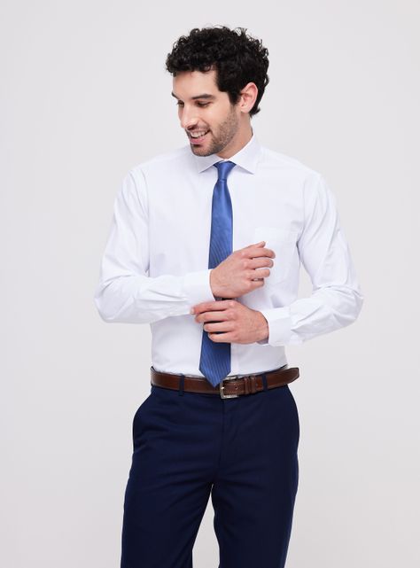 Camisa Semi Slim Textura Fantasías de Lineas-0