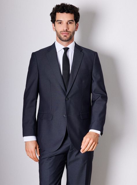 Traje Regular Recto Fantasía Textura-0