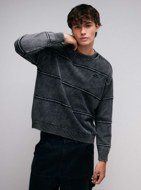 Sweater Jaspeado Cuello Redondo-0