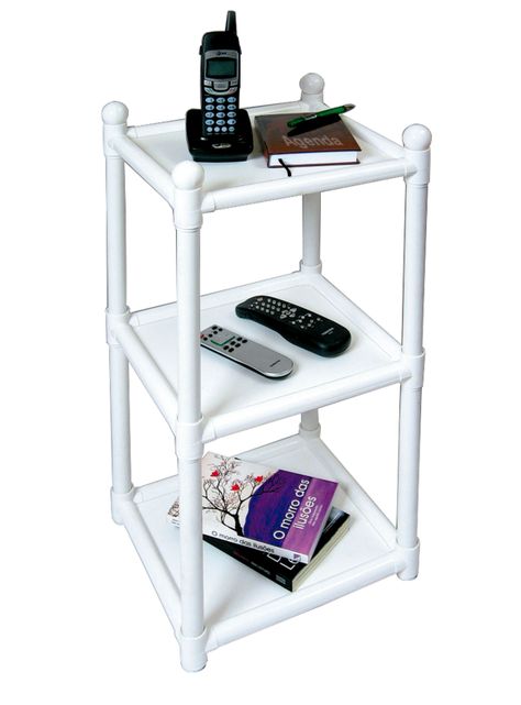 Mesa de Centro Multiuso 3 Niveles Blanco-4