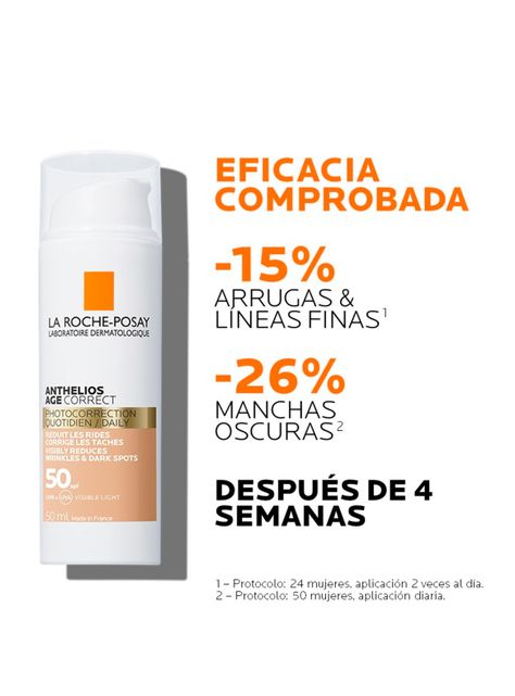 Protector Solar Rostro Anthelios Age Correct FPS50+ con Color 50 ml-4