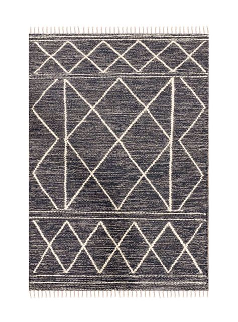 Alfombra 140 x 200 cm Woven Geo Anthracite D4-0
