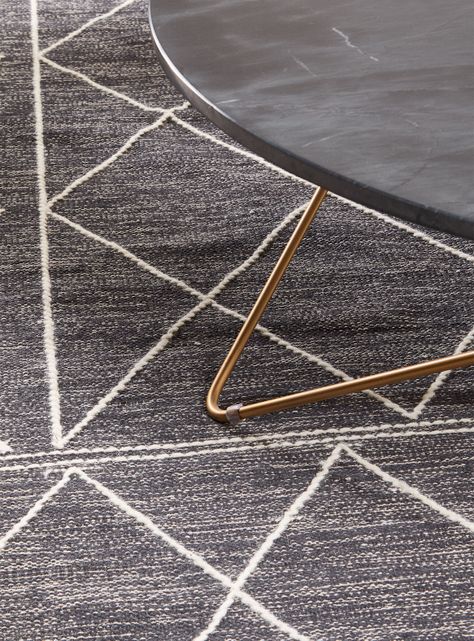 Alfombra 140 x 200 cm Woven Geo Anthracite D4-2