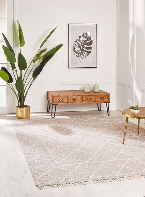 Alfombra 140 x 200 cm Alaniz Home Woven Geo Natural D4-1