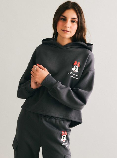 Polerón Hooddie con Estampado Minnie Adelante y Atrás-0