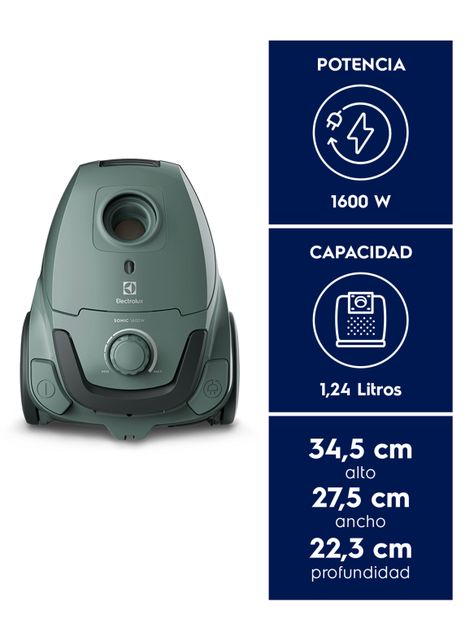 Aspiradora de Arrastre 1600W Sonic BGG11 Verde-2