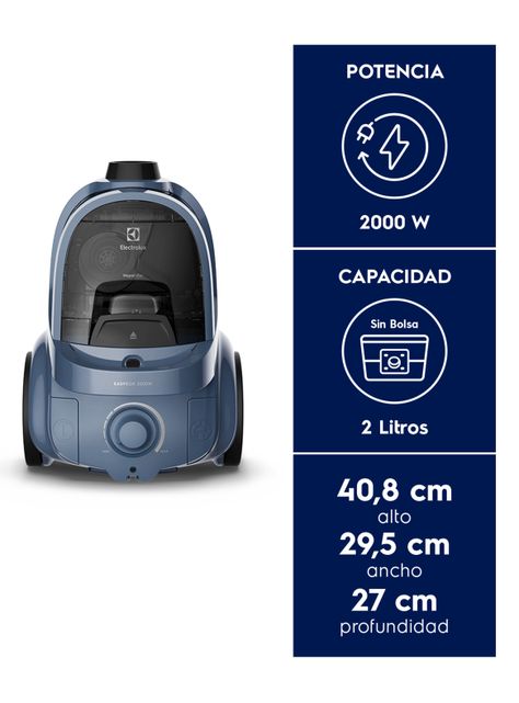 Aspiradora de Arrastre 2000W EasyBox BGL40 Azul-2
