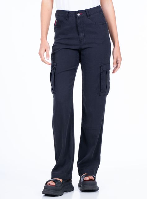 Jeans 90s Tiro Ultra Alto Black Color Lightweight-0