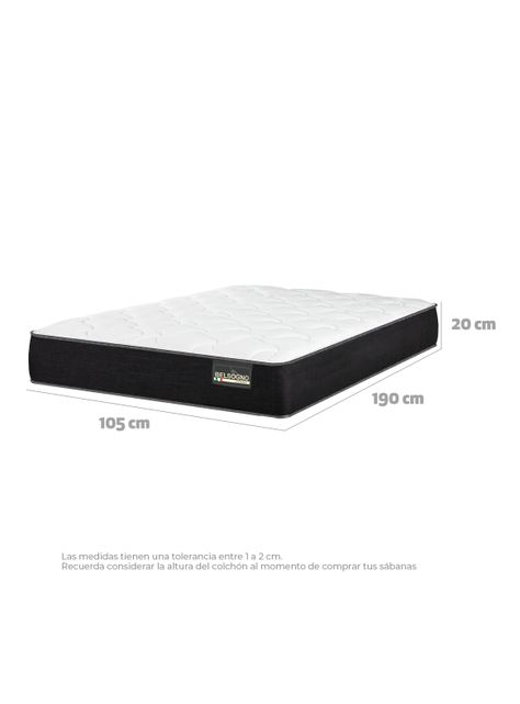 Colchón Belsogno Plus 1.5 Plazas Black-1