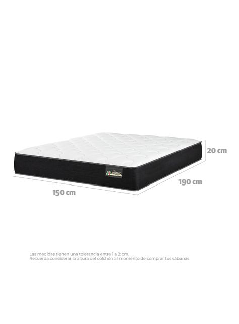 Colchón Belsogno Plus 2 Plazas Black-1