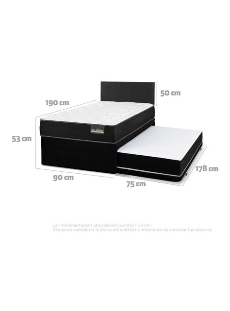 Diván Belsogno One 1 Plazas + Respaldo Black-1