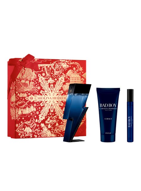 Set Perfume Bad Boy Cobalt EDP Hombre 100 ml + 10 ml + Shower Gel 100 ml Carolina Herrera-0