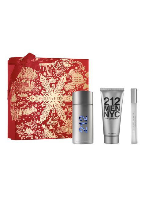 Set Perfume 212 Men EDT Hombre 100 ml + 10 ml + After Shave 100 ml Carolina Herrera-0
