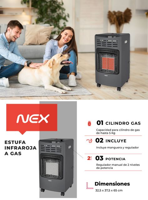 Estufa Infrarroja a Gas 5 Kg EGAS5KG-5