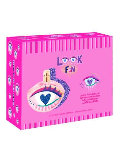 Set Perfume Look Fun EDT Mujer 80 ml + Stickers Rostro-1