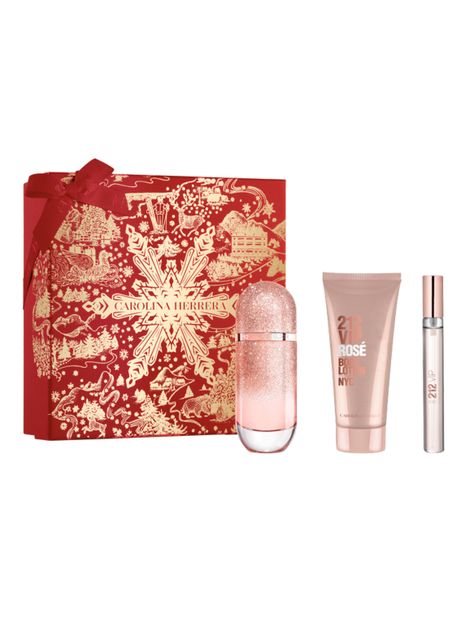 Set Perfume 212 Vip Rose Elixir EDP Mujer 80 ml + 10 ml + Body Lotion 100 ml Carolina Herrera-0