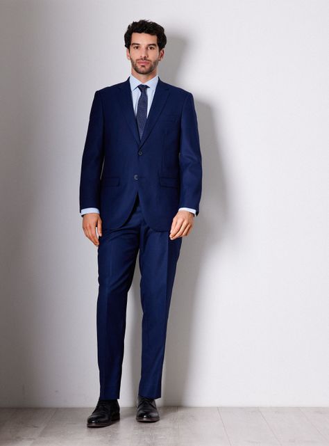 Traje Recto Regular Fit Fantasía Textura-4