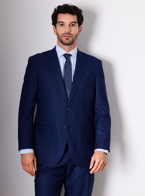 Traje Recto Regular Fit Fantasía Textura-0