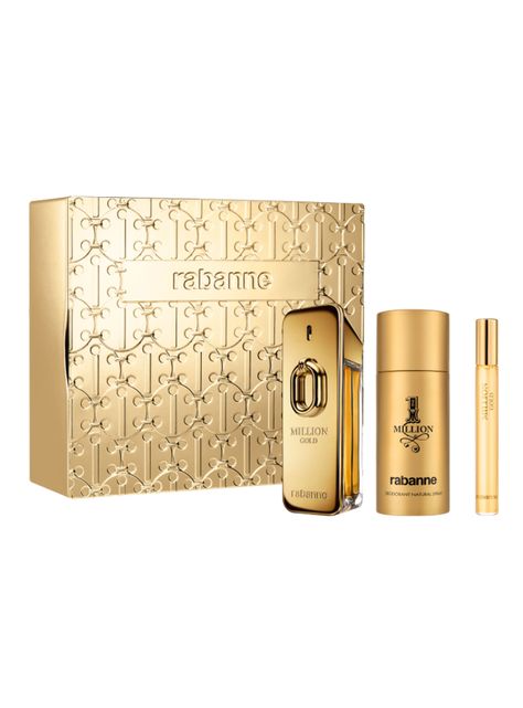 Set Perfume Rabanne Hombre 1 Million Gold 100 ml + 10 ml + Desodorante 150 ml-1